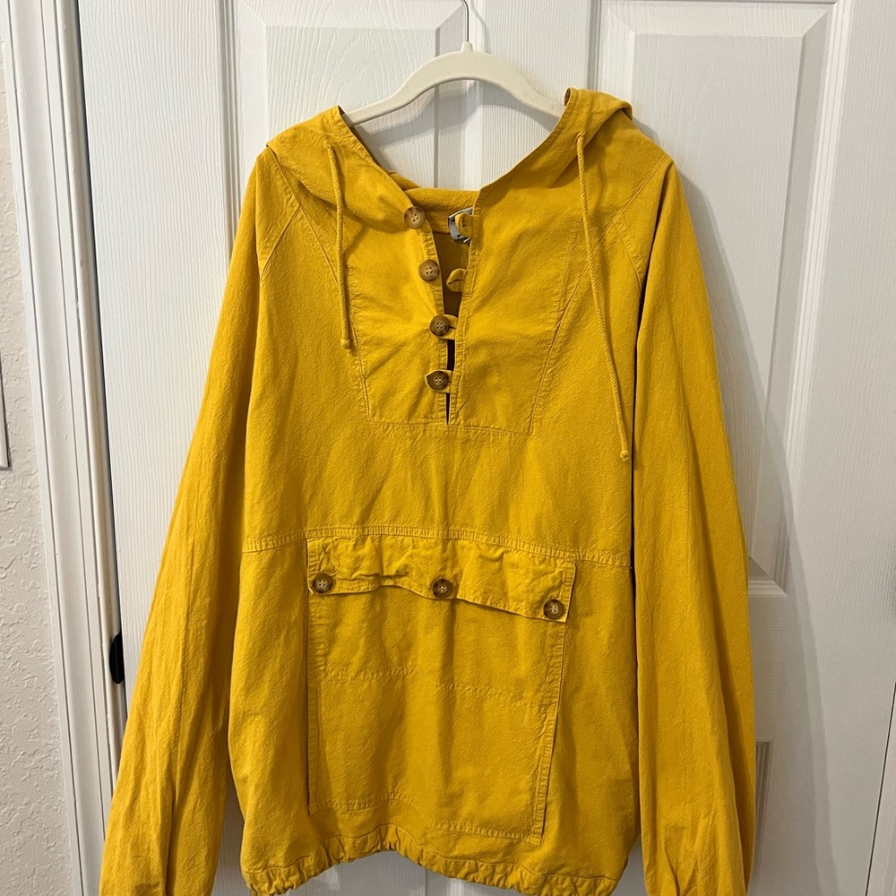 Yellow Button-Up Hoodie